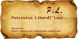 Petrovics Liberátusz névjegykártya